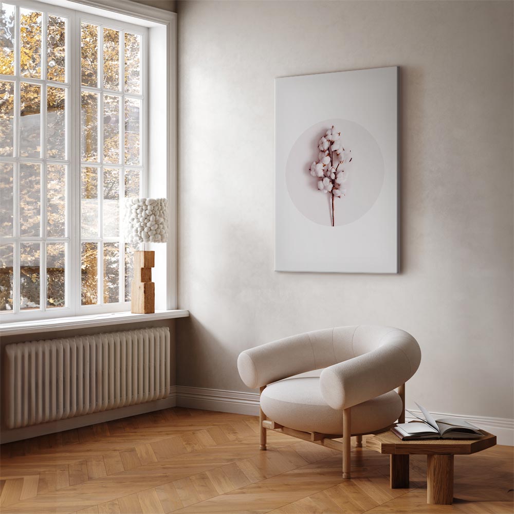 Soft Cotton Floral Canvas Print