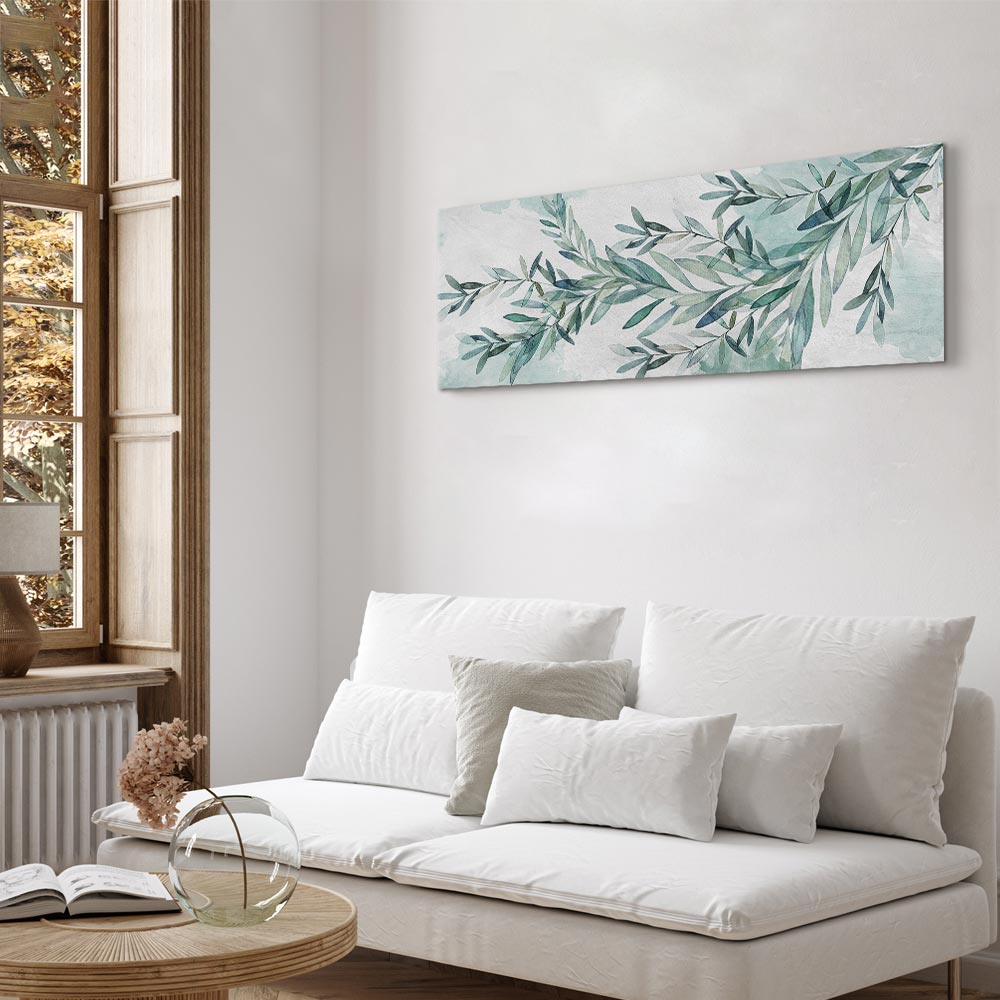 Mint Leaf Calm Nature Canvas Print