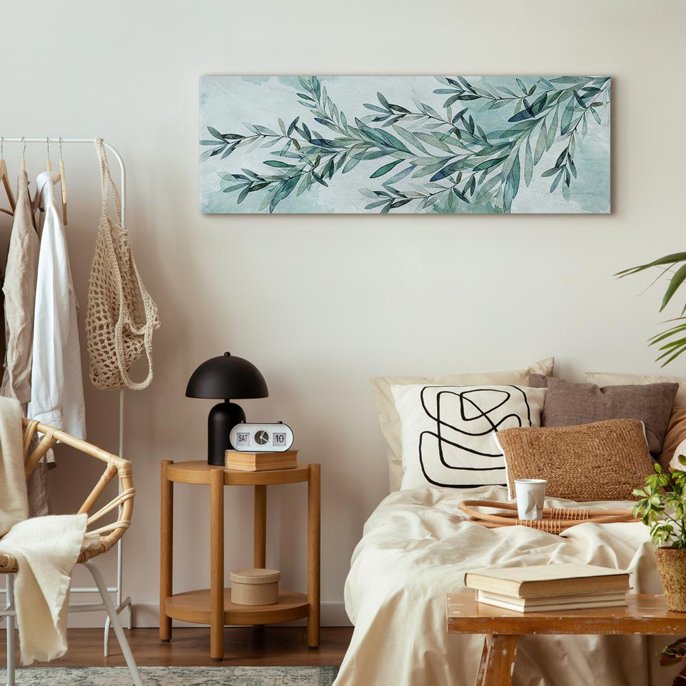 Mint Leaf Calm Nature Canvas Print