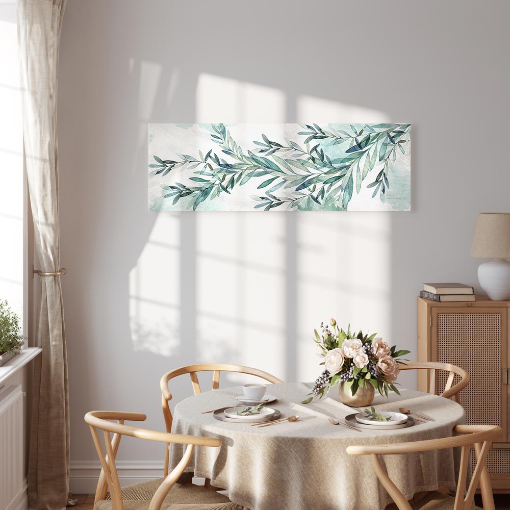 Mint Leaf Calm Nature Canvas Print