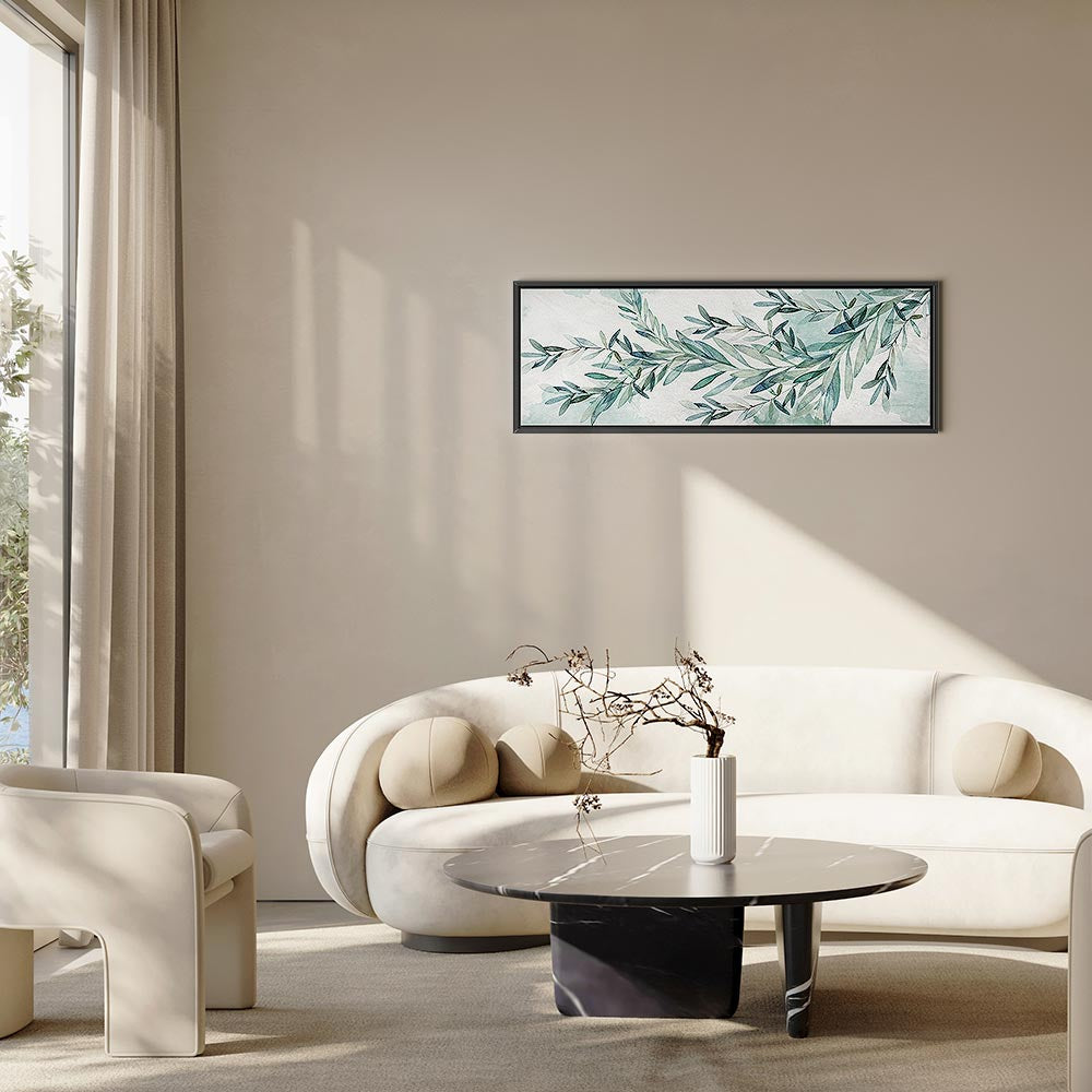 Mint Leaf Calm Nature Canvas Print