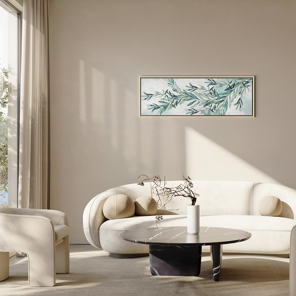 Mint Leaf Calm Nature Canvas Print