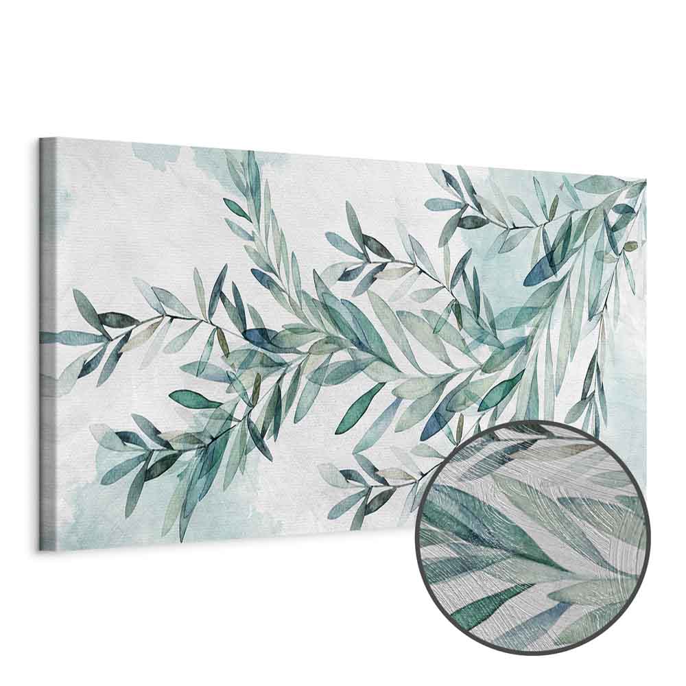 Mint Leaf Calm Nature Canvas Print