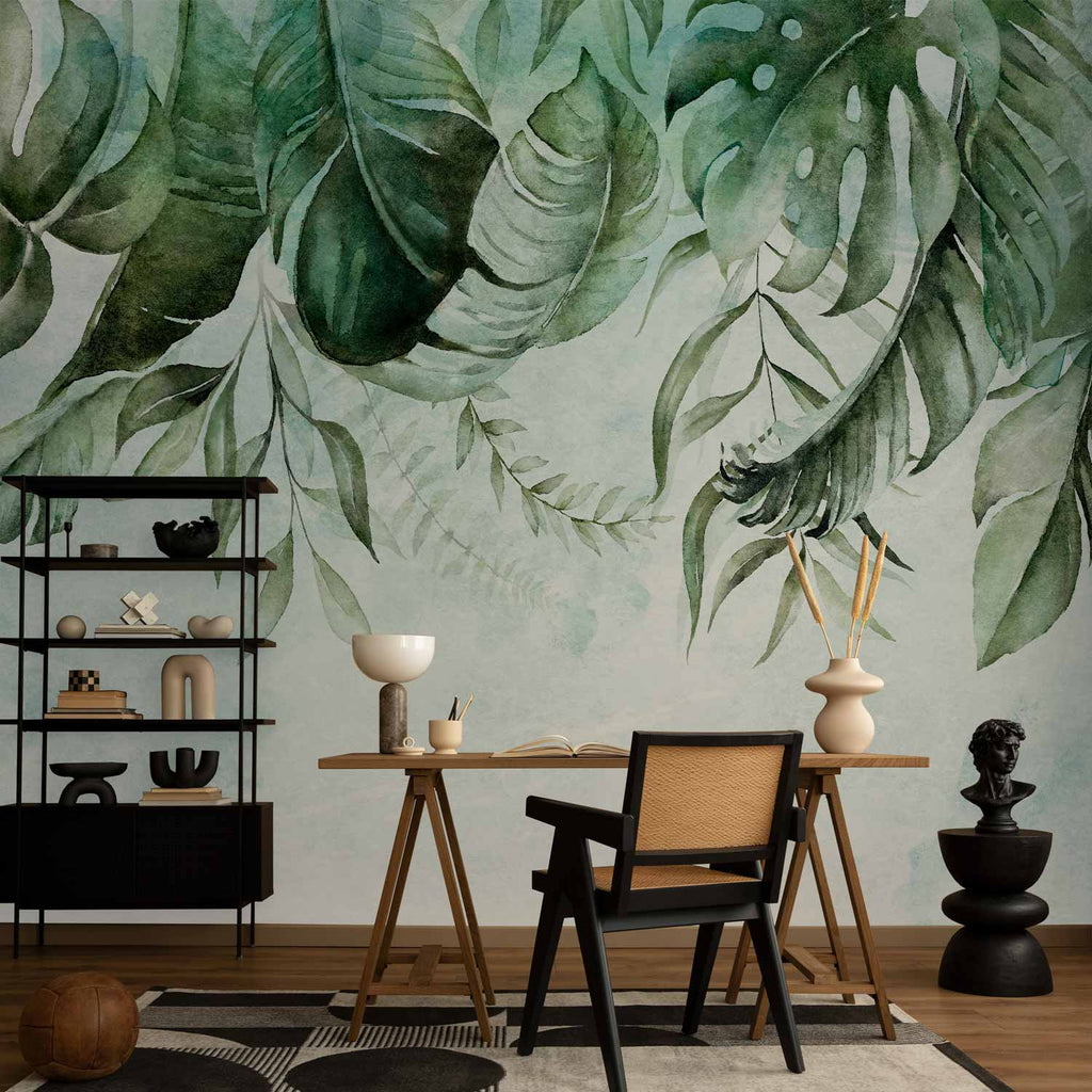 Green Leaf Nature Wall Mural