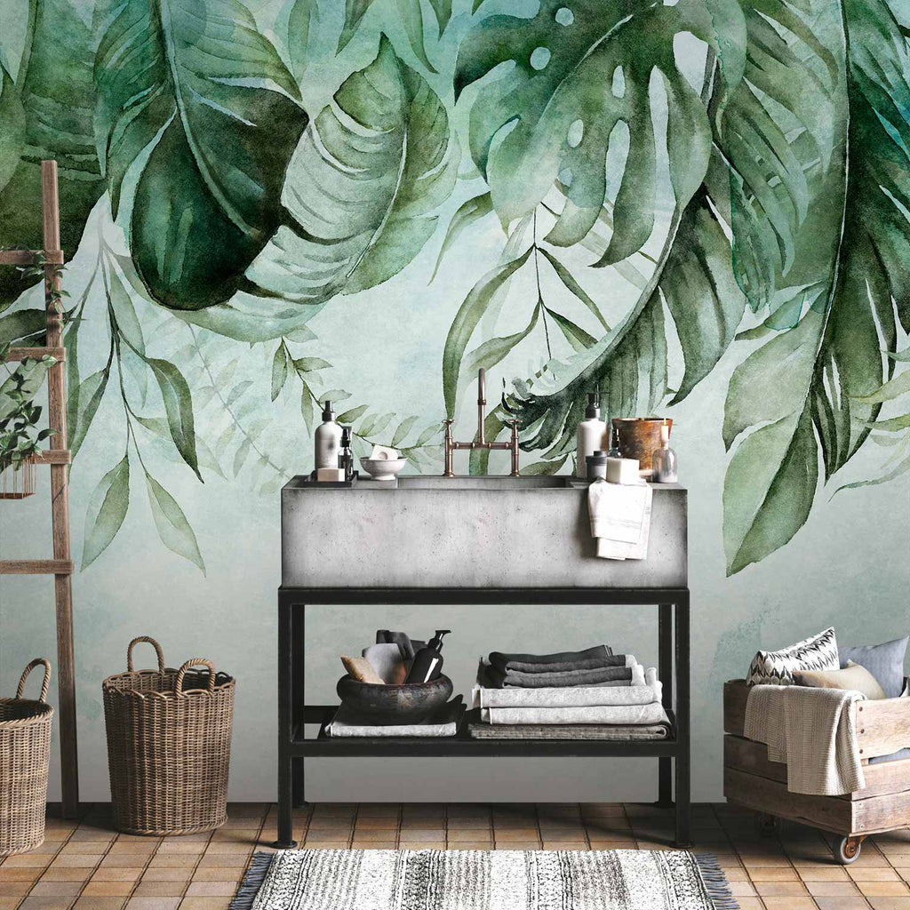Green Leaf Nature Wall Mural