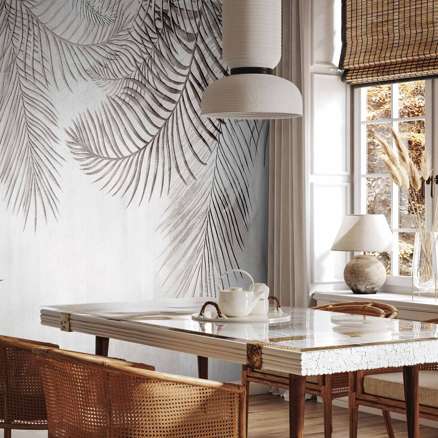 Night Palm Trees Tropical Wall Mural