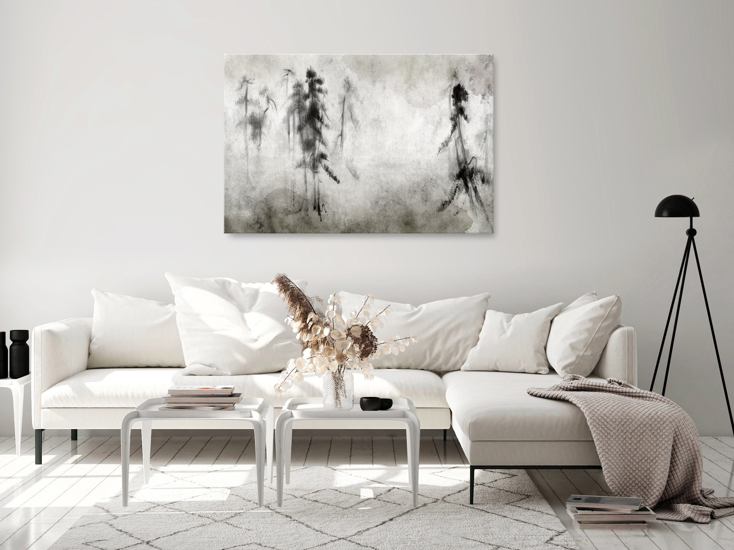 Canvas Print Leaves Wide - Mysterious Tact of Nature