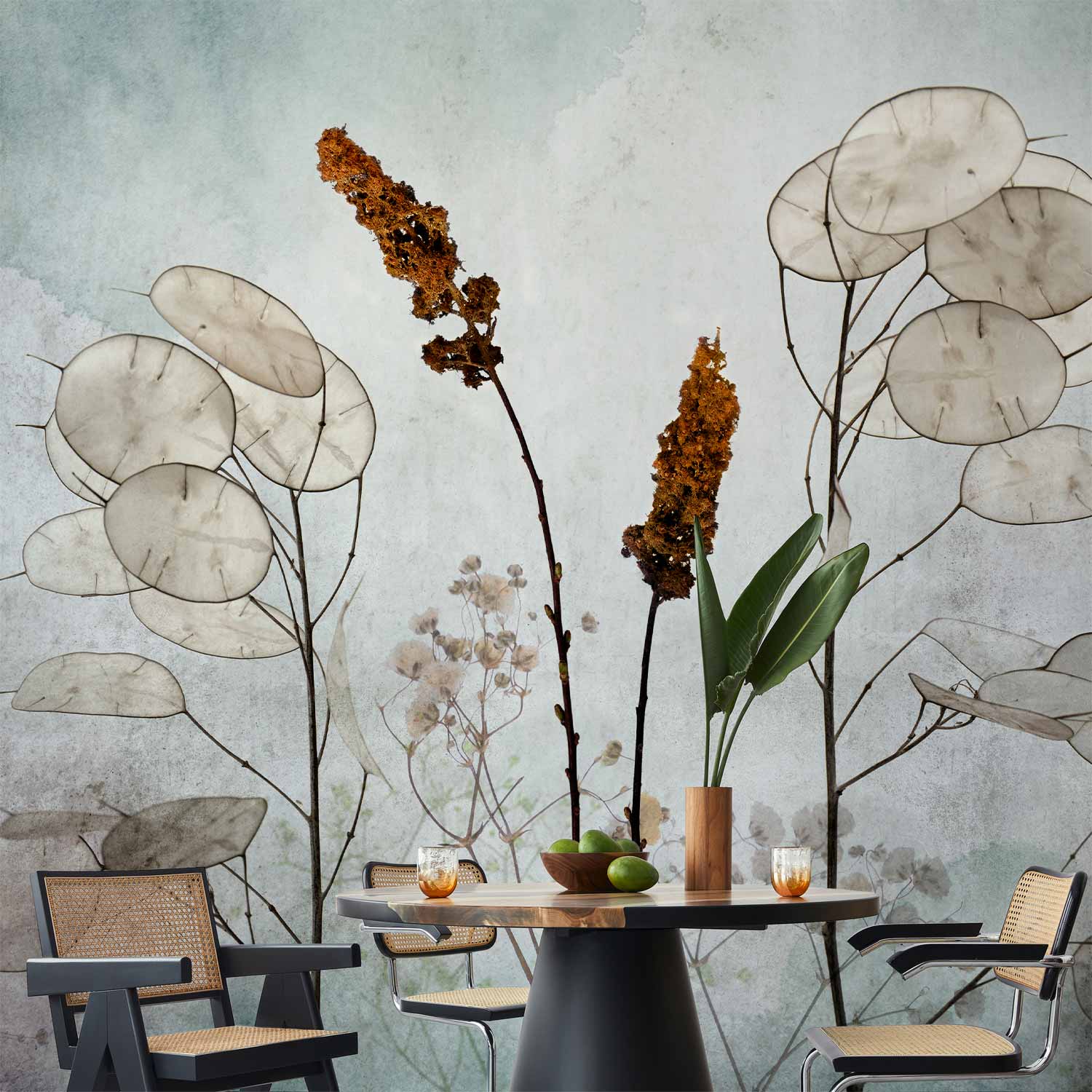 Lunaria Meadow Floral Wall Mural