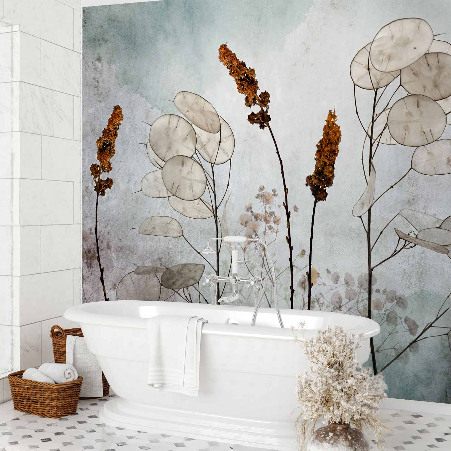 Lunaria Meadow Floral Wall Mural