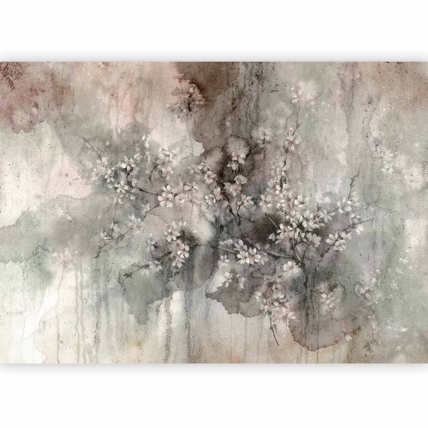 Vintage Floral Abstract Wall Mural