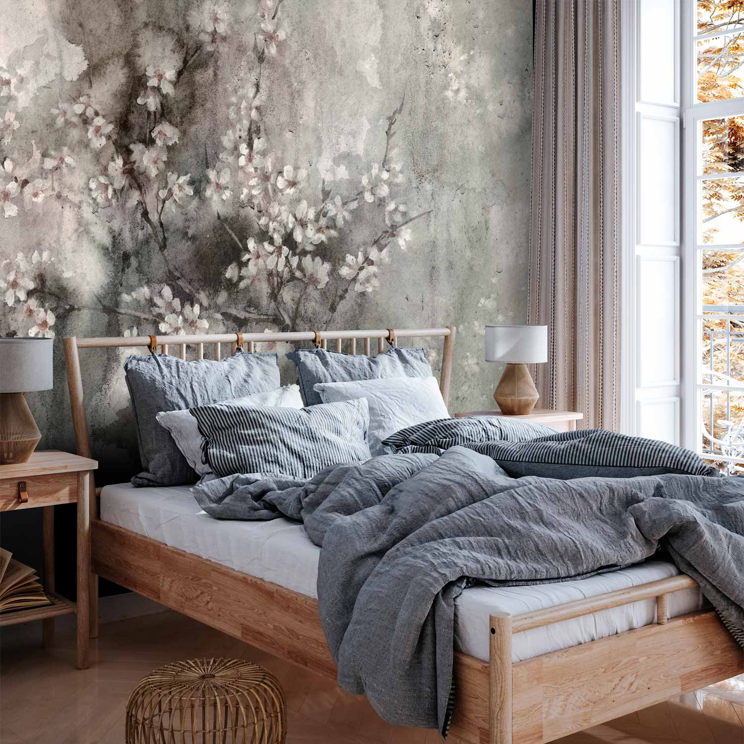 Vintage Floral Abstract Wall Mural