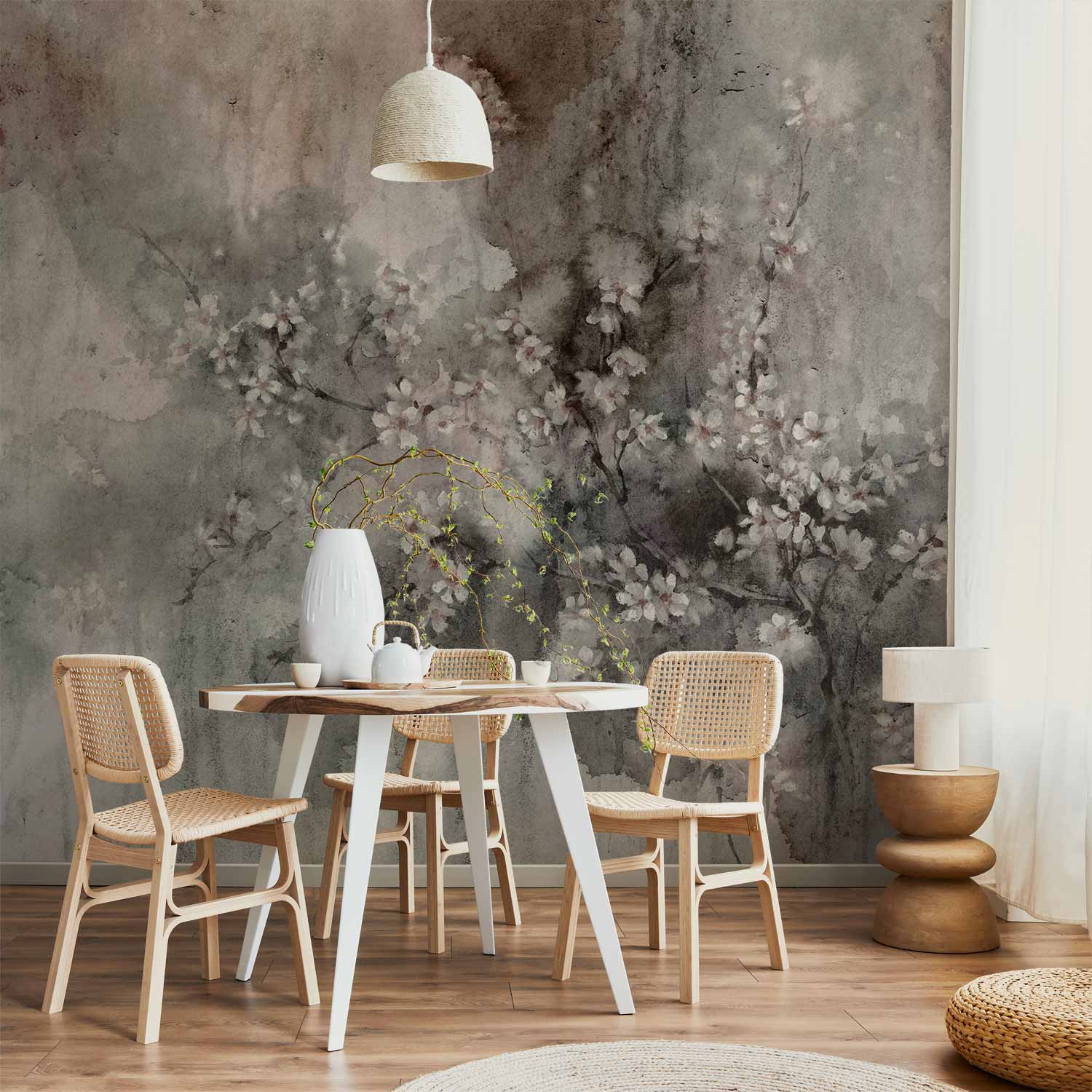Vintage Floral Abstract Wall Mural