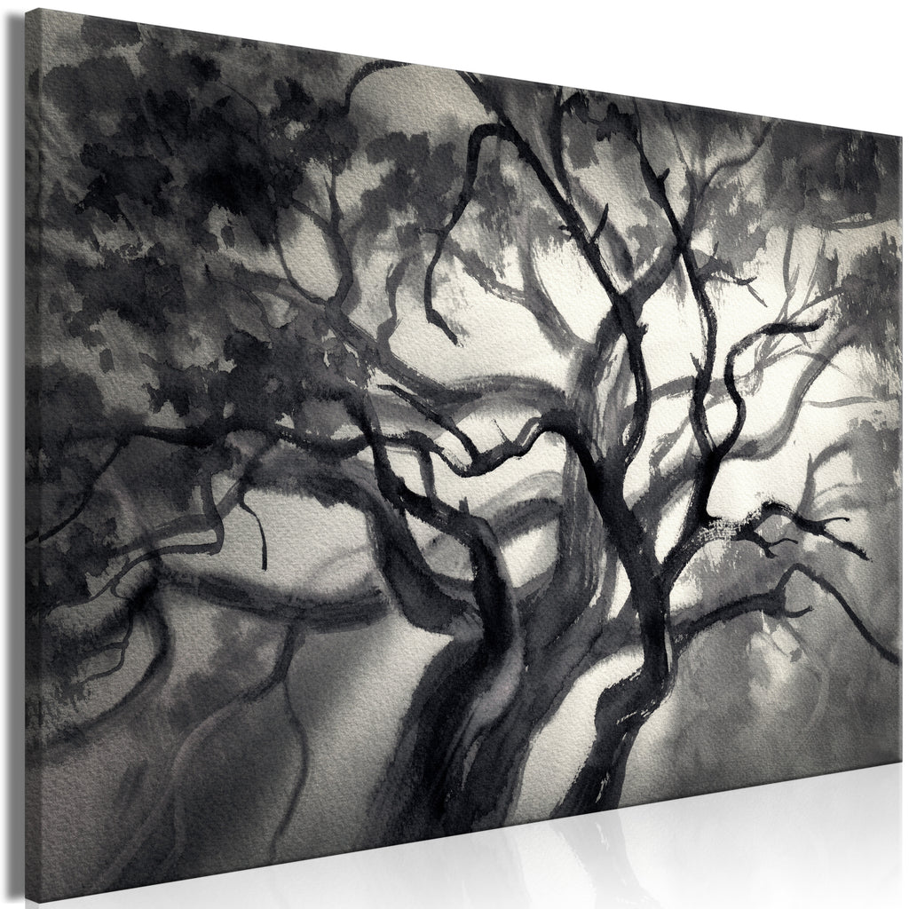 Canvas Print Leaves - Lighted Branches (Wide, 1 Part)