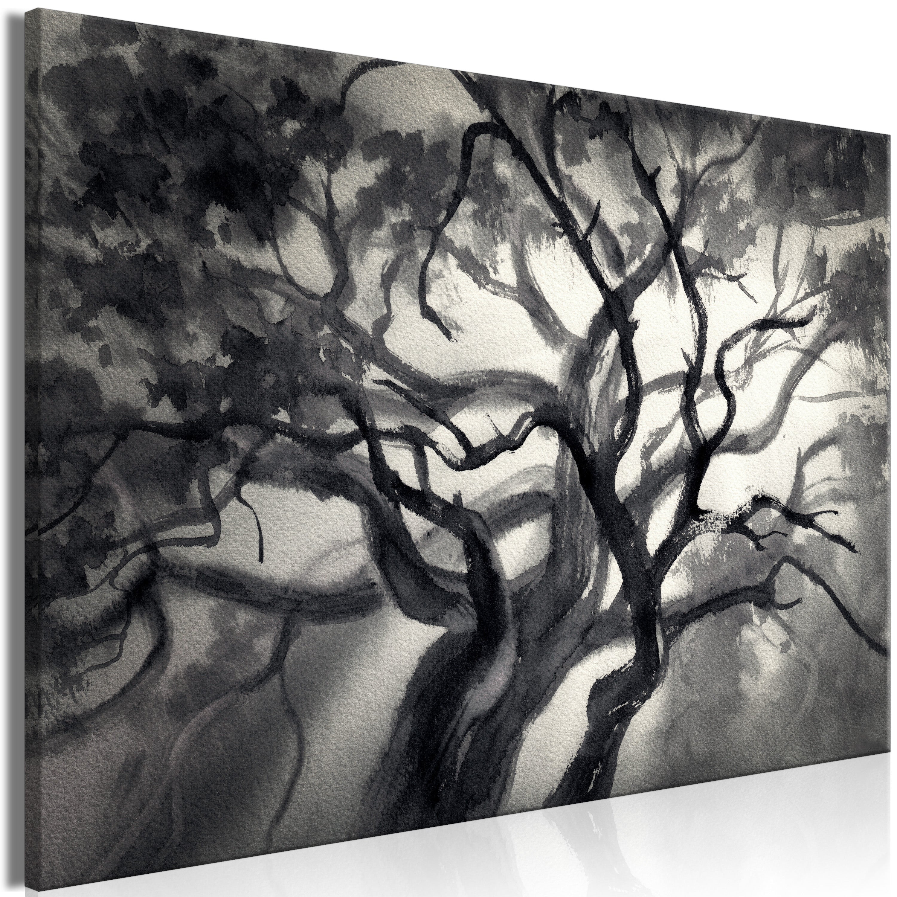 Canvas Print Leaves - Lighted Branches (Wide, 1 Part)