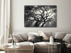 Canvas Print Leaves - Lighted Branches (Wide, 1 Part)