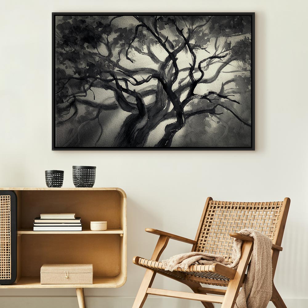 Lighted Tree Branches Nature Canvas Print