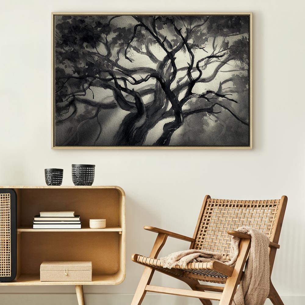 Lighted Tree Branches Nature Canvas Print