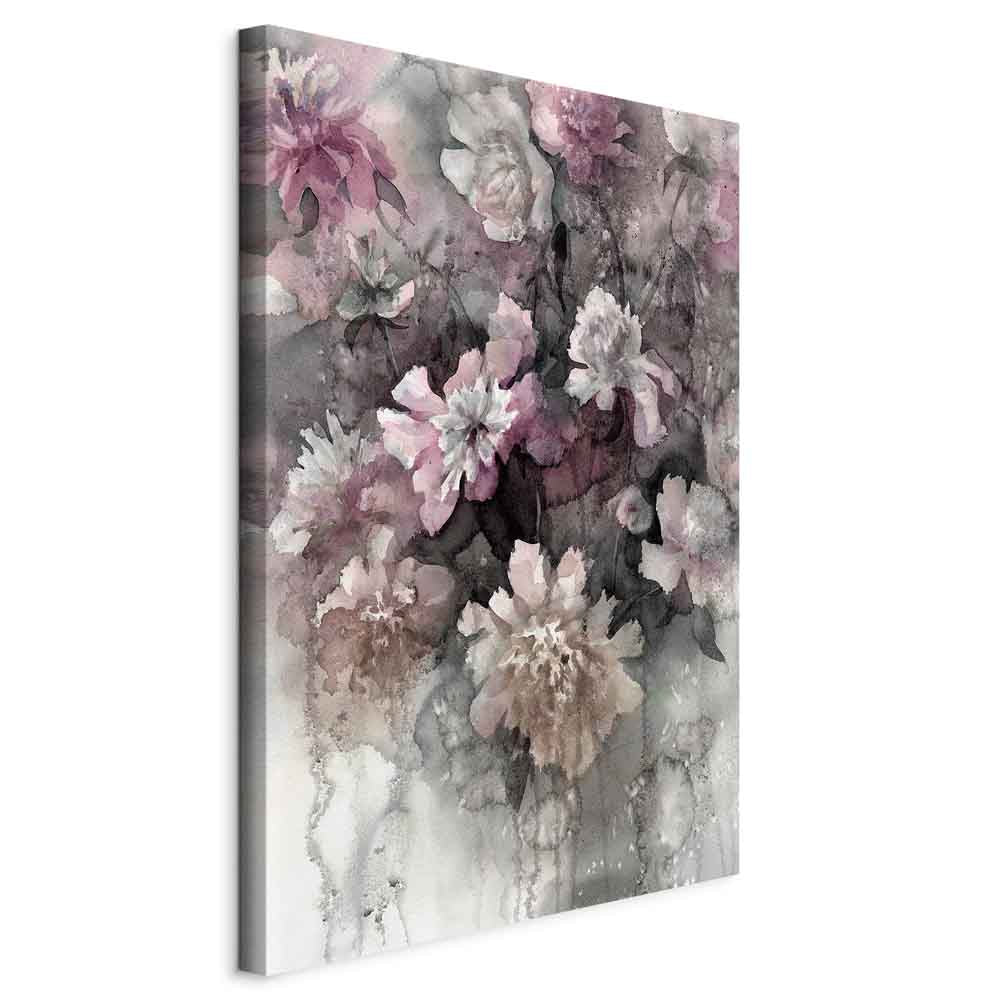 Colorful Floral Feeling Vertical Canvas Print