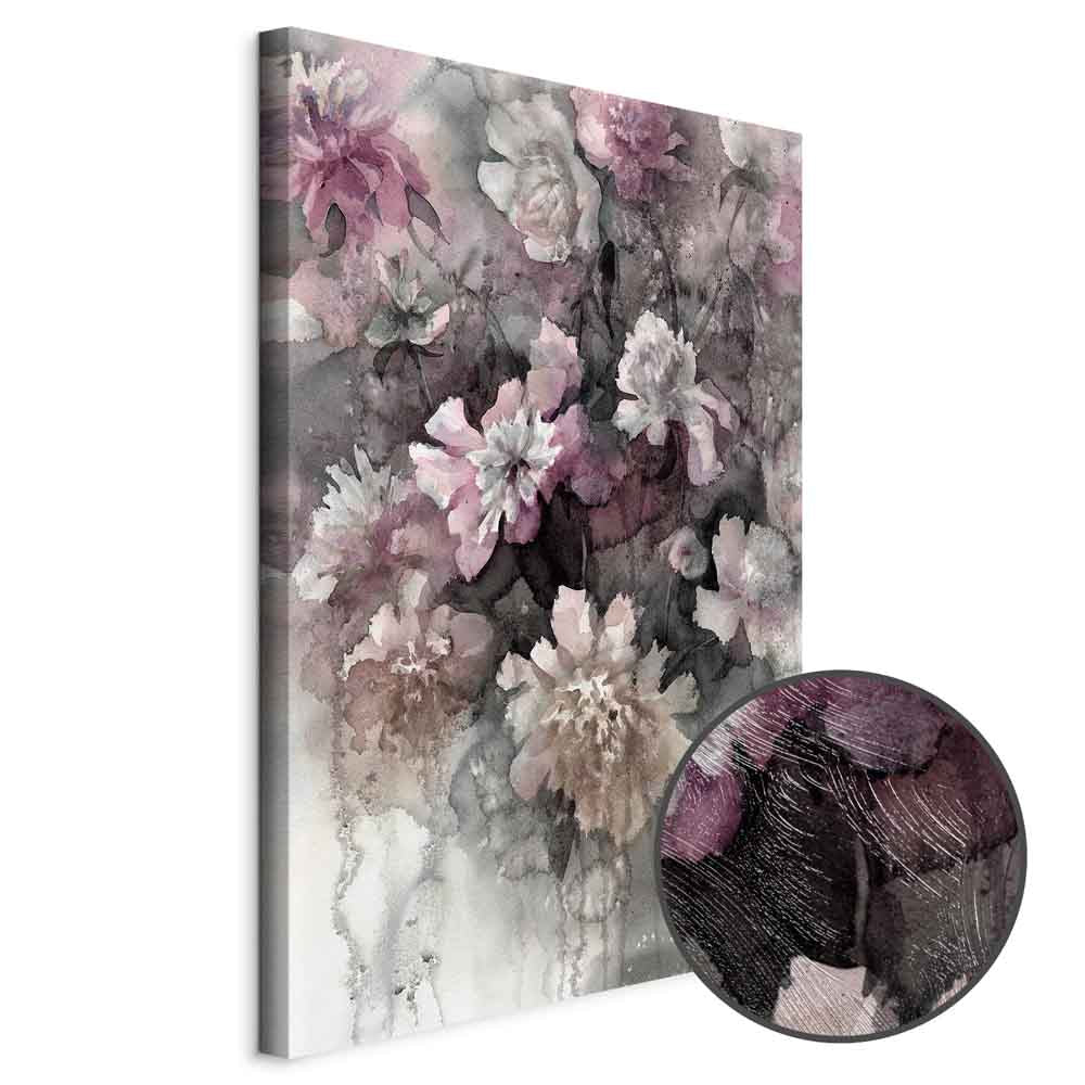 Colorful Floral Feeling Vertical Canvas Print