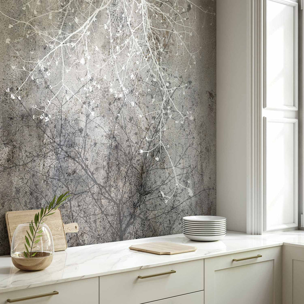 Clear Branching Abstract Nature Wall Mural