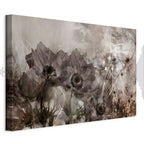 Sepia Anemones Floral Canvas Print