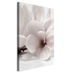 Magnolia Flowers Blooming Light Vertical Canvas Print
