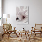 Magnolia Flowers Blooming Light Vertical Canvas Print