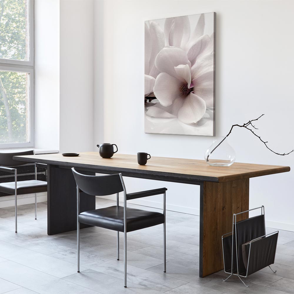 Magnolia Flowers Blooming Light Vertical Canvas Print