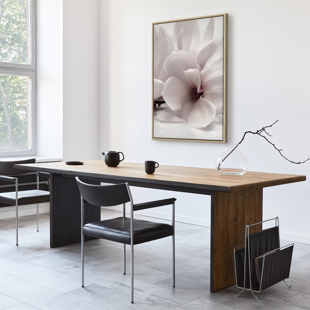 Magnolia Flowers Blooming Light Vertical Canvas Print