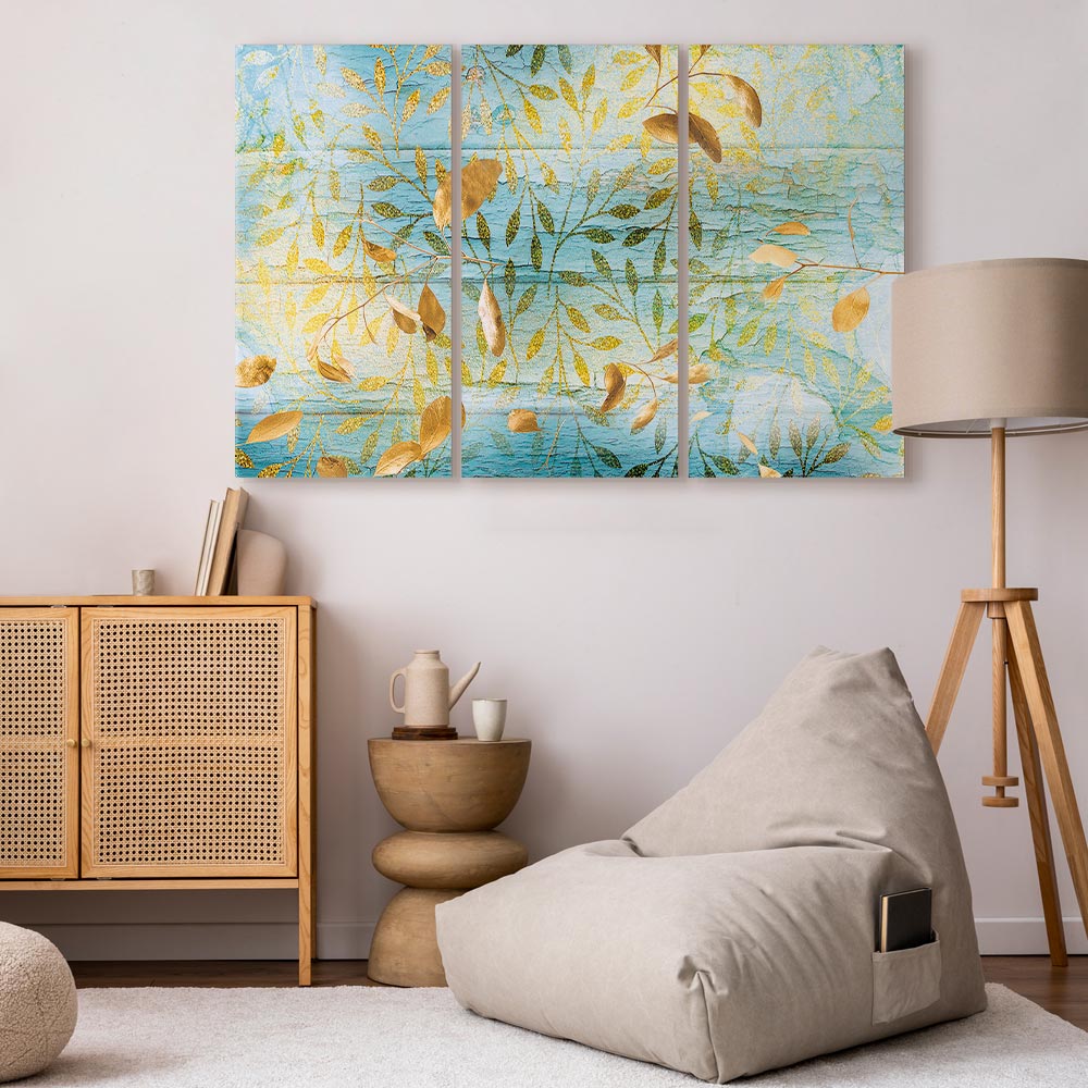 Golden Harvest Nature Rustic Canvas Print (3 Parts)