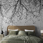 Sunlit Forest Trees Nature Wall Mural