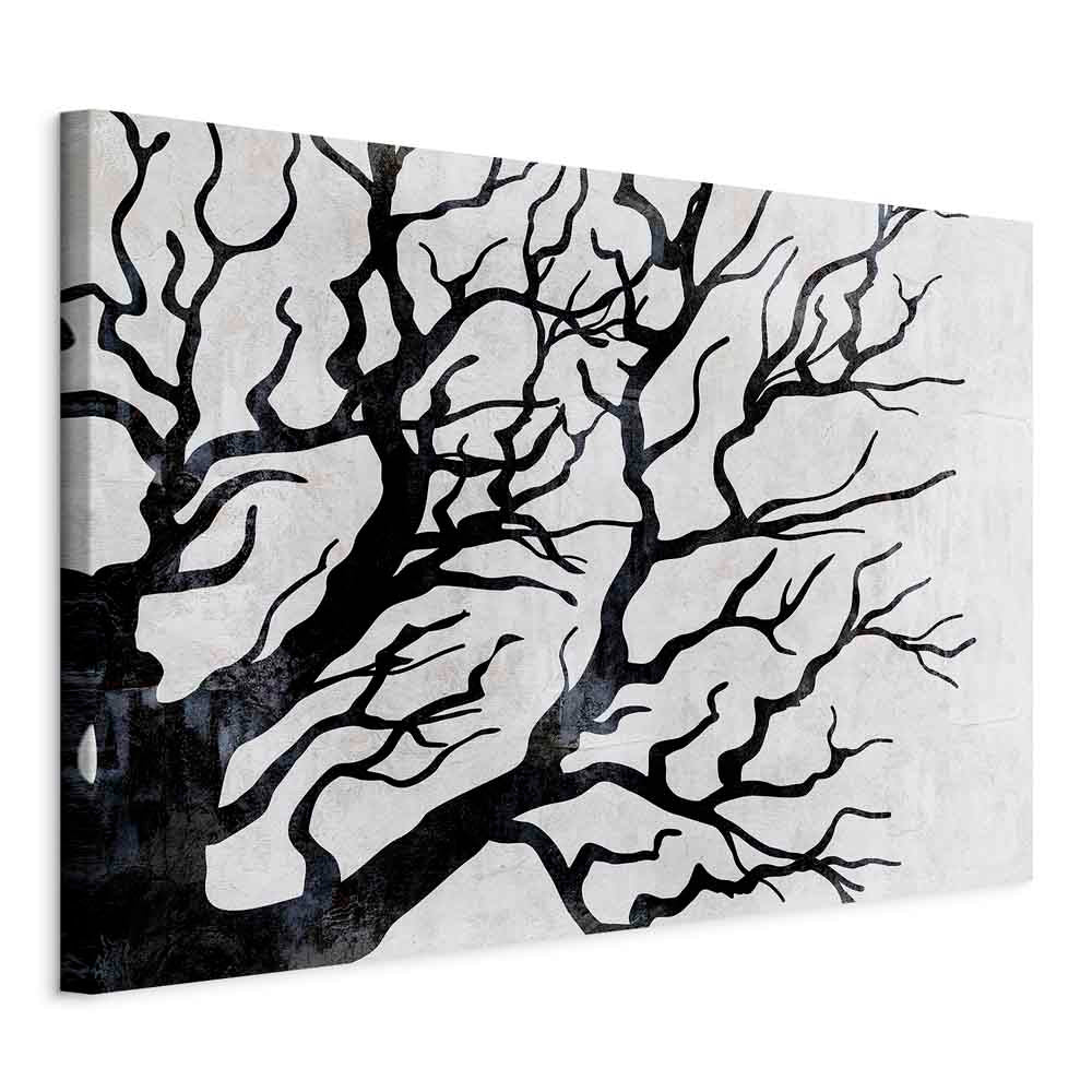 Cold Forest Trees Nature Canvas Print