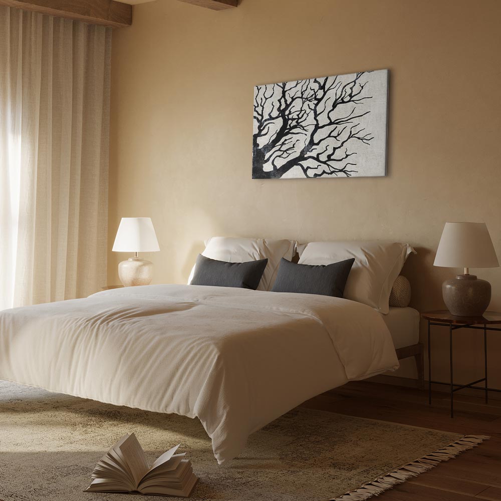 Cold Forest Trees Nature Canvas Print