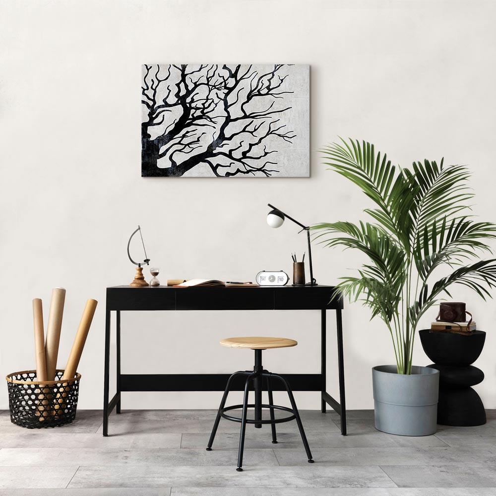 Cold Forest Trees Nature Canvas Print