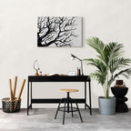 Cold Forest Trees Nature Canvas Print