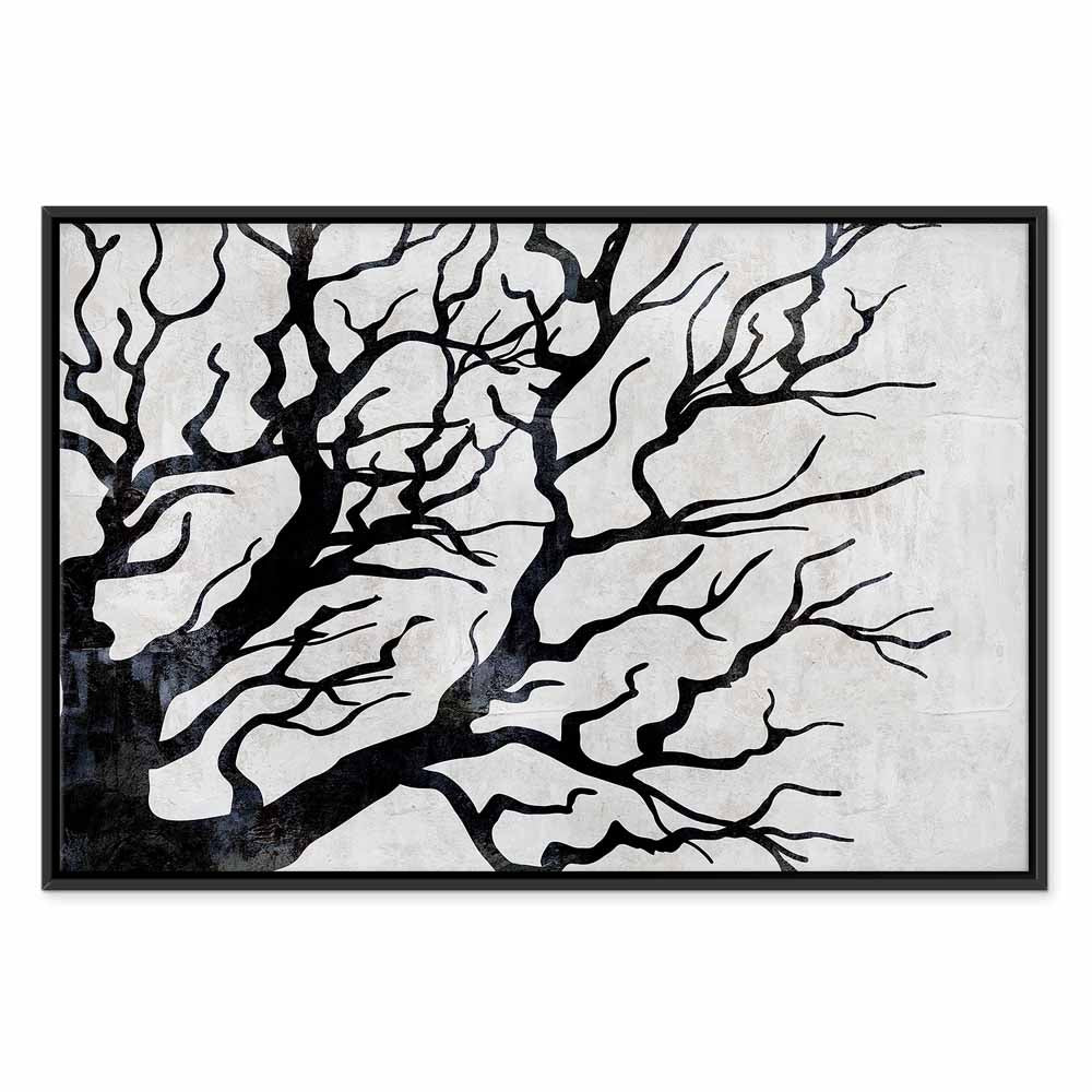 Cold Forest Trees Nature Canvas Print