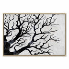 Cold Forest Trees Nature Canvas Print