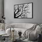 Cold Forest Trees Nature Canvas Print