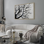 Cold Forest Trees Nature Canvas Print