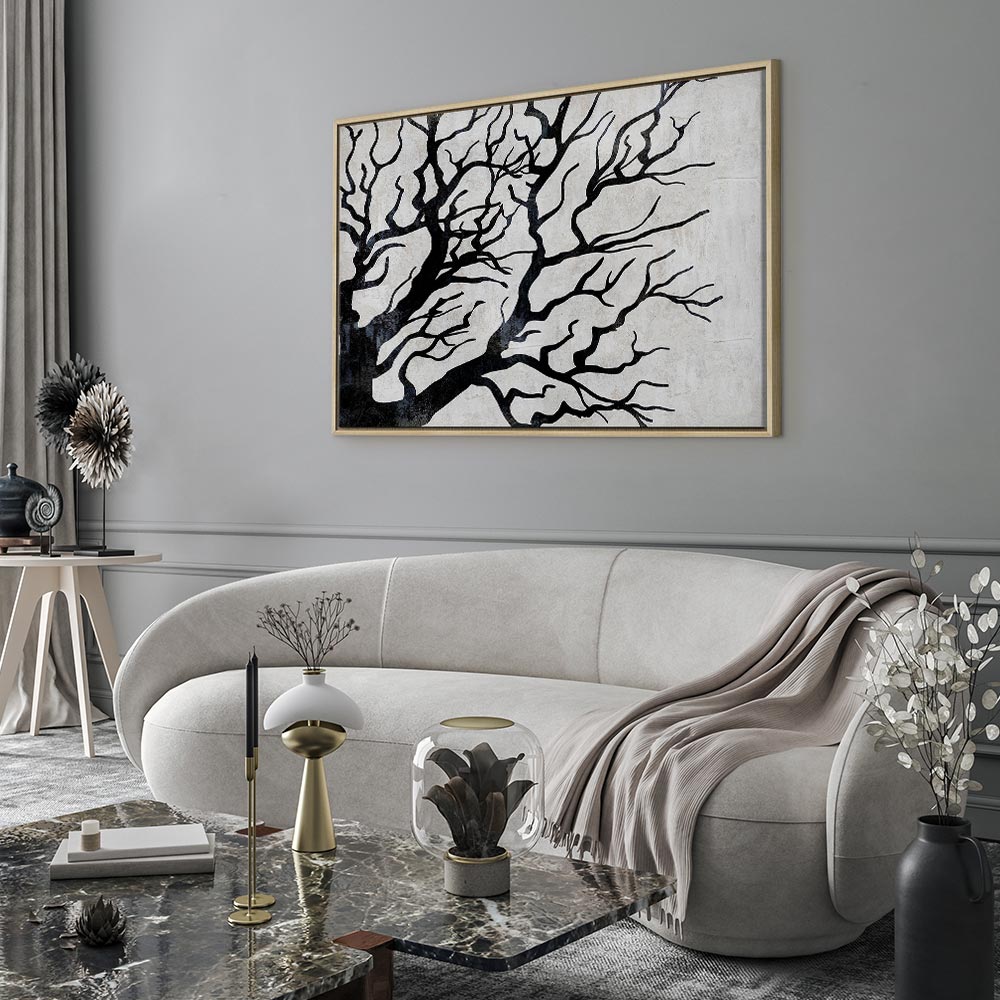 Cold Forest Trees Nature Canvas Print