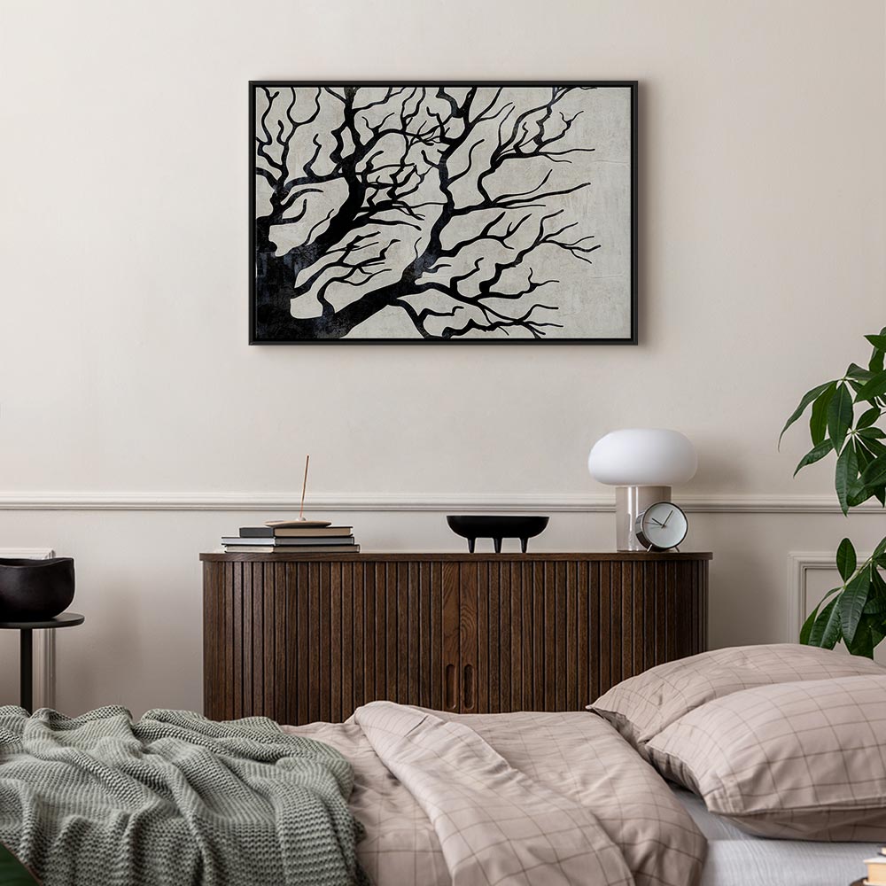 Cold Forest Trees Nature Canvas Print