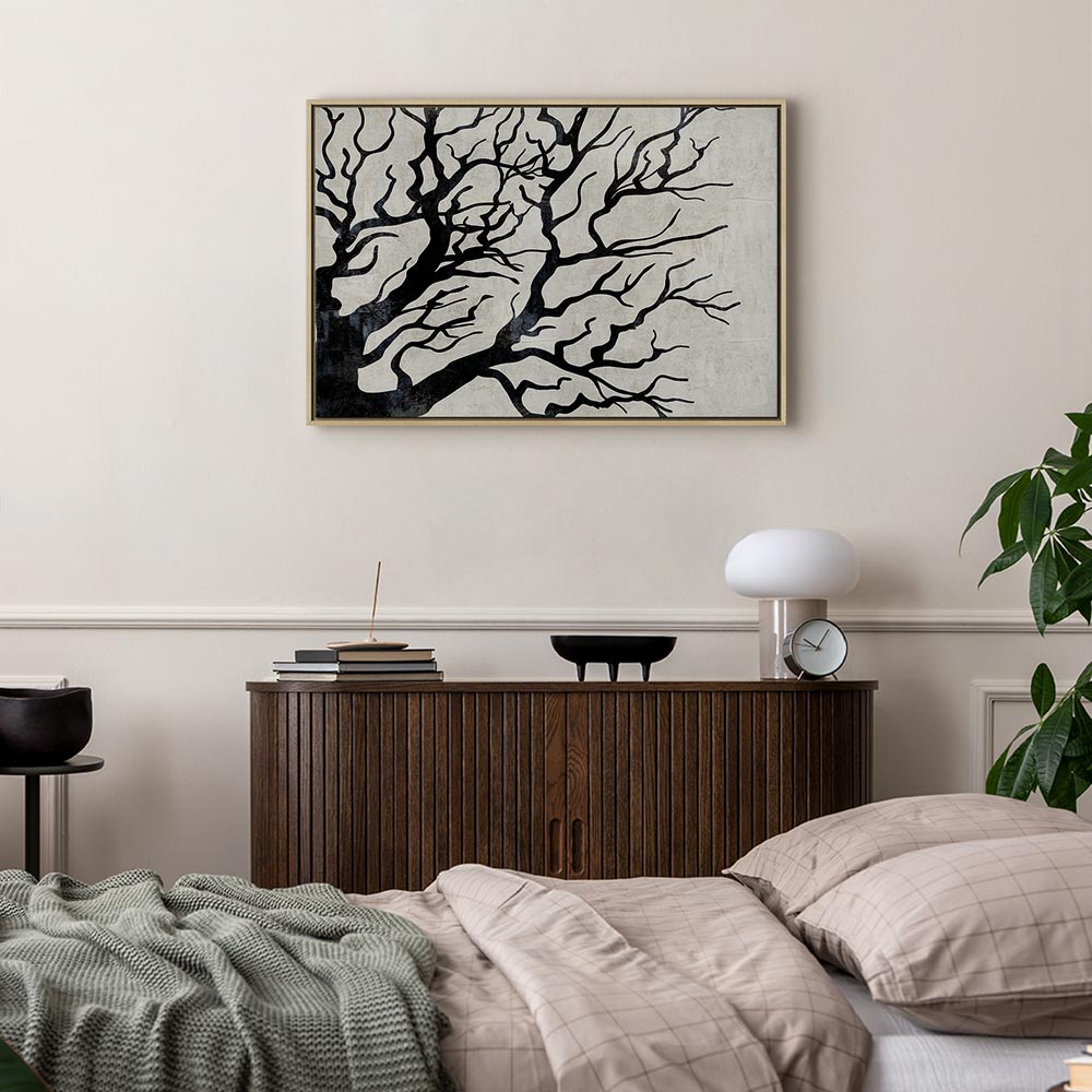 Cold Forest Trees Nature Canvas Print