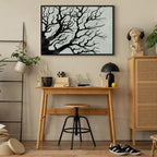 Cold Forest Trees Nature Canvas Print