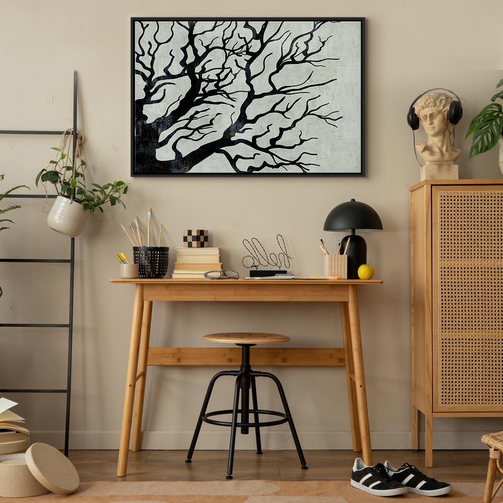 Cold Forest Trees Nature Canvas Print