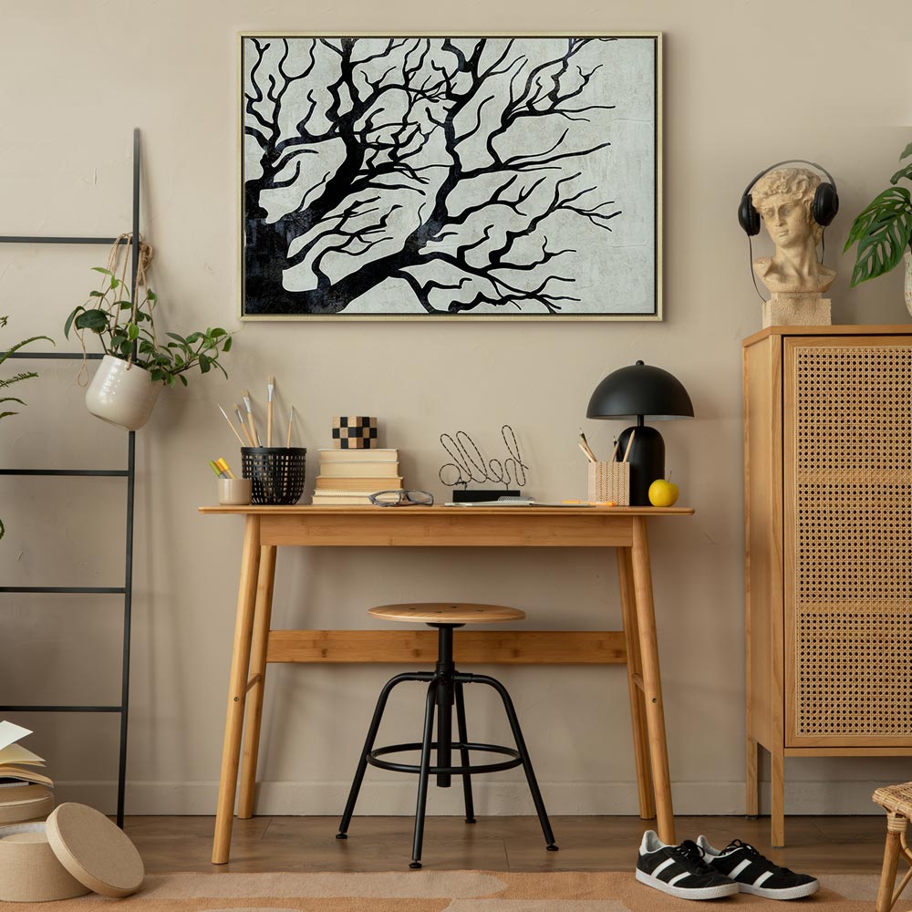 Cold Forest Trees Nature Canvas Print