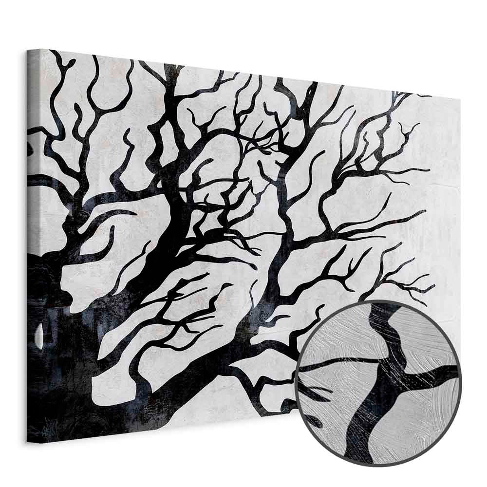 Cold Forest Trees Nature Canvas Print