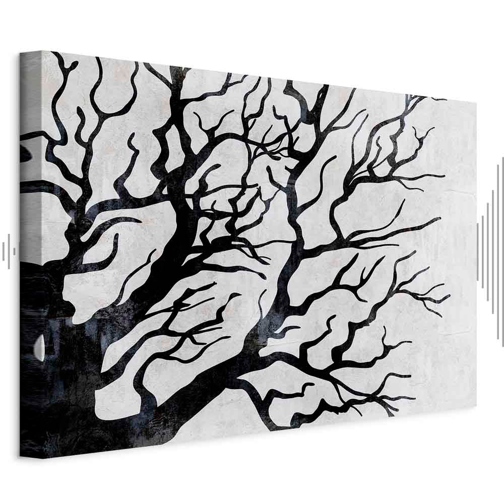 Cold Forest Trees Nature Canvas Print