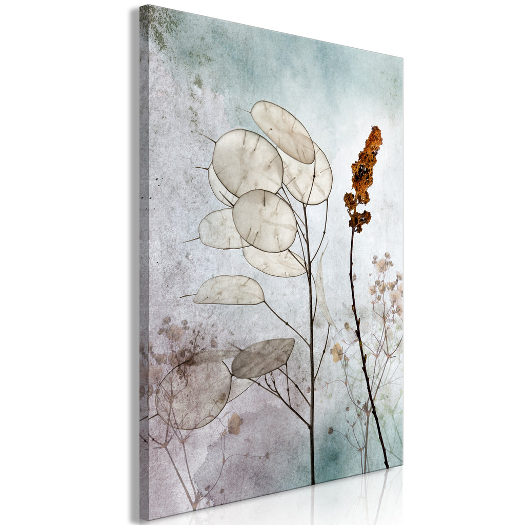 Canvas Print Foggy Lunaria Vertical 1 Part