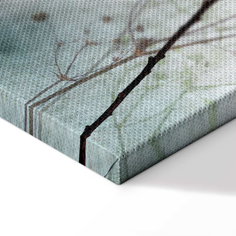 Foggy Lunaria Floral Vertical Canvas Print