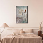 Foggy Lunaria Floral Vertical Canvas Print